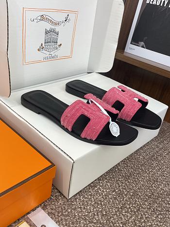 Hermes Rose Amarante Slides