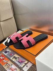 Hermes Rose Amarante Slides - 4