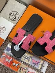 Hermes Rose Amarante Slides - 3