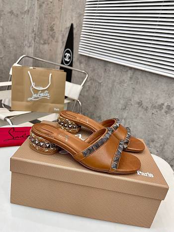 Christian Louboutin Pyramule Brown 3cm