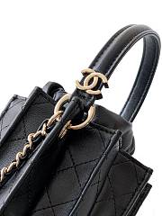 Chanel Small Bucket Bag Lambskin Black 18x16.5x16.5cm - 4