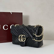 Gucci GG Marmont Large Shoulder Bag Black 30.5x18x8cm - 4