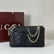 Gucci GG Marmont Large Shoulder Bag Black 30.5x18x8cm - 3