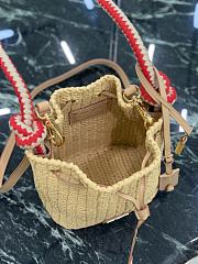 Prada Crochet Mini Bucket Bag Natural 19.5x15.5x10cm - 4