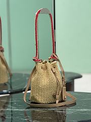 Prada Crochet Mini Bucket Bag Natural 19.5x15.5x10cm - 2