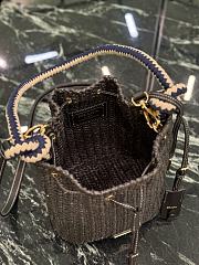 Prada Crochet Mini Bucket Bag Black 19.5x15.5x10cm - 5
