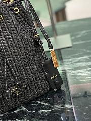 Prada Crochet Mini Bucket Bag Black 19.5x15.5x10cm - 3