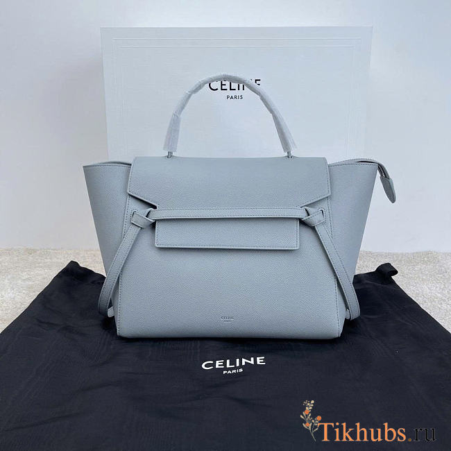 Celine Belt Bag Grained Calfskin Light Grey 28x23x16cm - 1