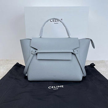 Celine Belt Bag Grained Calfskin Light Grey 28x23x16cm