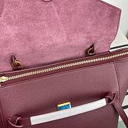 Celine Belt Bag Grained Calfskin Red Wine 28x23x16cm - 4