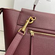 Celine Belt Bag Grained Calfskin Red Wine 28x23x16cm - 3