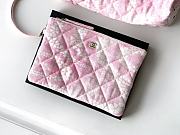 Chanel Shopping Bag Denim Light Pink White 37x28.5x13cm - 5