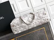 Chanel Shopping Bag Denim Grey White 37x28.5x13cm - 6