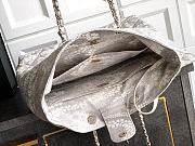 Chanel Shopping Bag Denim Grey White 37x28.5x13cm - 3