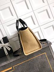 Chanel Deauville Tote Bag With Crochet Black 38cm - 5