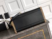 Chanel Deauville Tote Bag With Crochet Black 38cm - 4