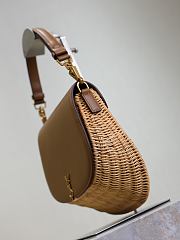 YSL Mini Voltaire Top Handle Bag Wicker 20x22x7.5cm - 6