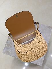 YSL Mini Voltaire Top Handle Bag Wicker 20x22x7.5cm - 5
