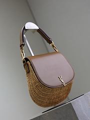 YSL Mini Voltaire Top Handle Bag Wicker 20x22x7.5cm - 4