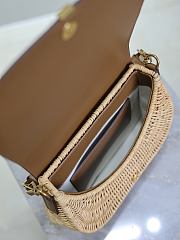 YSL Mini Voltaire Top Handle Bag Wicker 20x22x7.5cm - 3