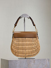 YSL Mini Voltaire Top Handle Bag Wicker 20x22x7.5cm - 2