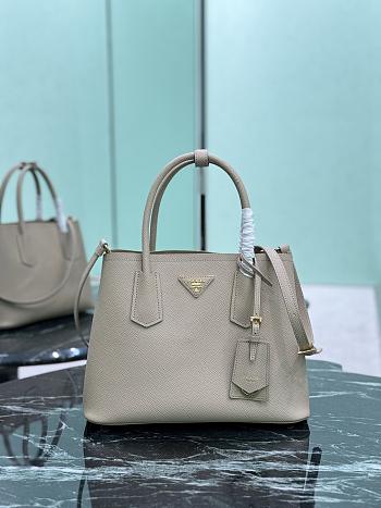 Prada Small Lined Bag Saffiano Leather Grey 31x23x14cm