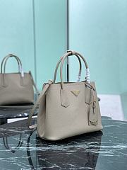 Prada Small Lined Bag Saffiano Leather Grey 31x23x14cm - 4