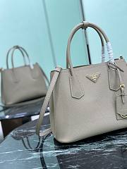 Prada Small Lined Bag Saffiano Leather Grey 31x23x14cm - 2