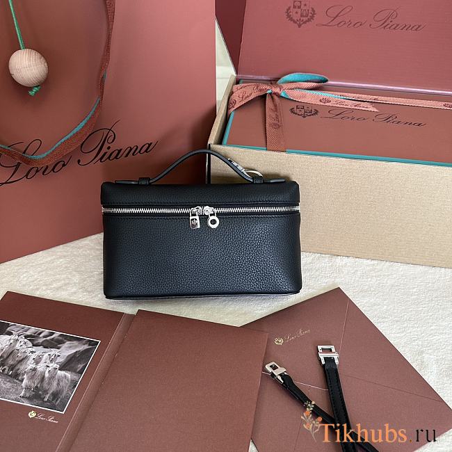Loro Piana L19 Bag Black Silver 19x11x6.5cm - 1