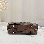Miu Miu Beau Leather Patchwork Dark Brown Bag 27x12x8cm - 6