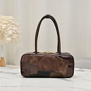 Miu Miu Beau Leather Patchwork Dark Brown Bag 27x12x8cm - 5