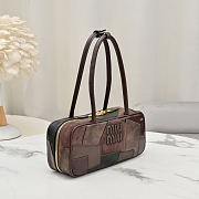 Miu Miu Beau Leather Patchwork Dark Brown Bag 27x12x8cm - 4