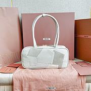 Miu Miu Beau Leather Patchwork White Bag 27x12x8cm - 5