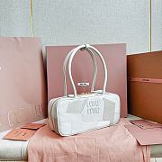 Miu Miu Beau Leather Patchwork White Bag 27x12x8cm - 2