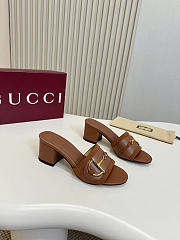 Gucci Slides Sandal With Horsebit Brown 5cm - 4
