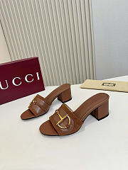 Gucci Slides Sandal With Horsebit Brown 5cm - 3