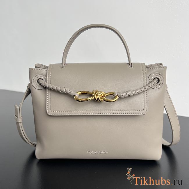 Bottega Veneta Small Ciao Ciao Bag Grey Gold 26x19x10.5cm - 1