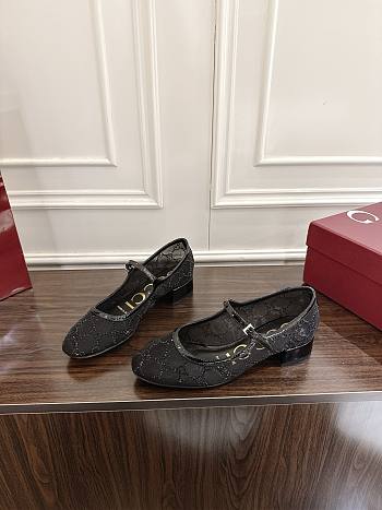 Gucci GG Mary-jane Pumps Mesh Black