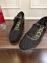 Gucci GG Mary-jane Pumps Mesh Black - 5