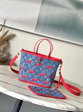Louis Vuitton LV x TM Neverfull Inside Out BB Cherry 26.5x16.5x11cm