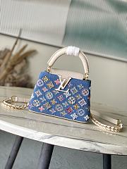 Louis Vuitton LV Mini Capucines Denim 21x13.6x8cm - 1