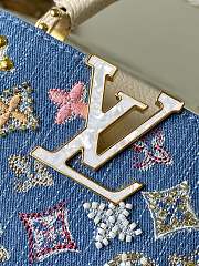 Louis Vuitton LV Mini Capucines Denim 21x13.6x8cm - 5