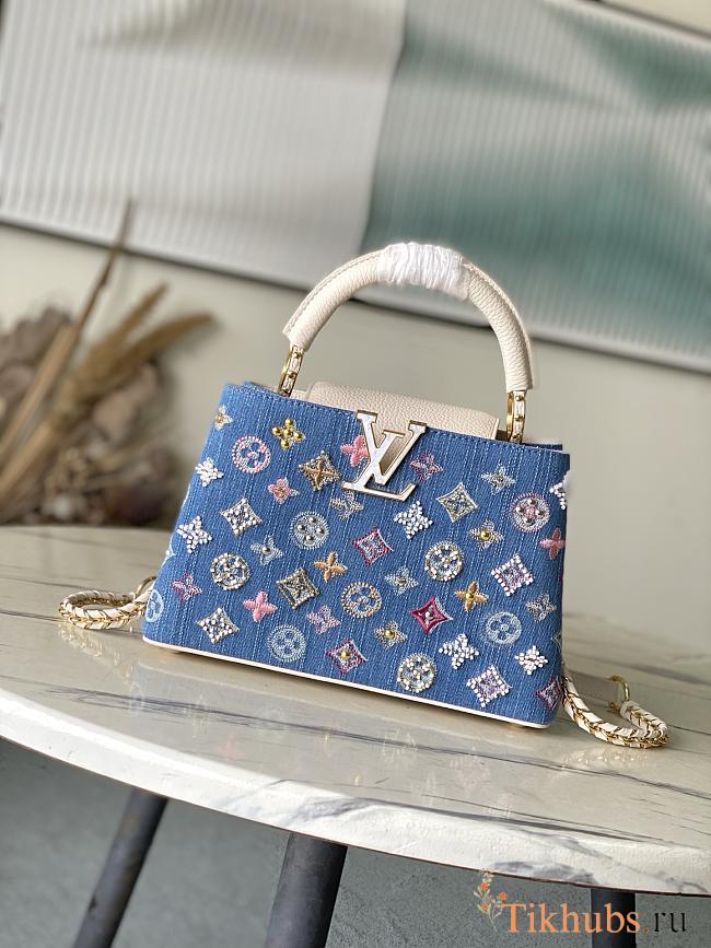 Louis Vuitton LV Capucines BB Bag Denim 27x18x9cm - 1
