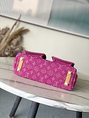 Louis Vuitton LV Monogram Denim Buggy PM Bag Pink 30x22x13cm - 5