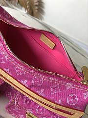 Louis Vuitton LV Monogram Denim Buggy PM Bag Pink 30x22x13cm - 2