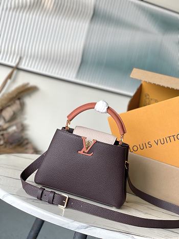 Louis Vuitton LV Capucines BB Chocolate Quartz Tan 27x18x9cm