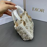 Dior Mini Bag Satin White 17x15x7cm - 3