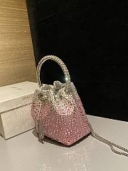Jimmy Choo Bon Bon Blush Satin Bag Pink Crystals 14x15x9.5cm - 5