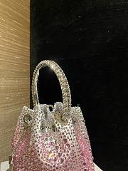 Jimmy Choo Bon Bon Blush Satin Bag Pink Crystals 14x15x9.5cm - 4
