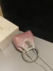 Jimmy Choo Bon Bon Blush Satin Bag Pink Crystals 14x15x9.5cm - 3